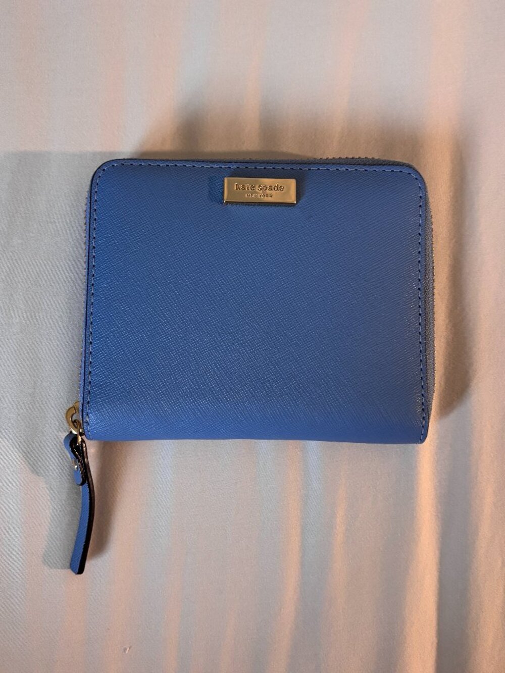 Kate Spade New York Darci Laurel Blue Zip Around Wallet